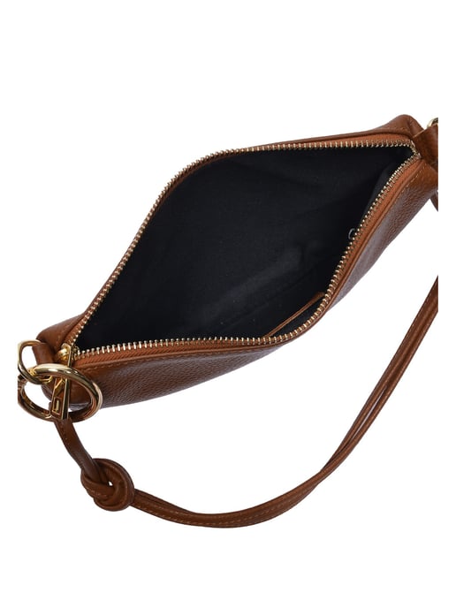 Anna Luchini Brown Rundleer Tas - Image 4