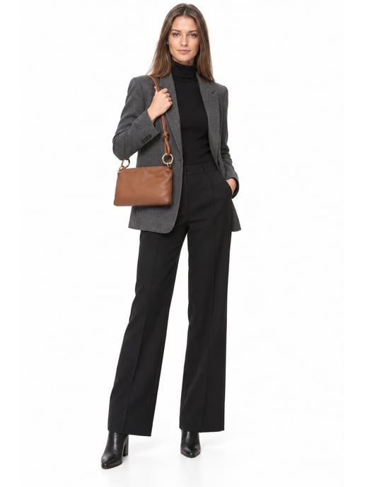 Anna Luchini Brown Rundleer Tas - Image 6