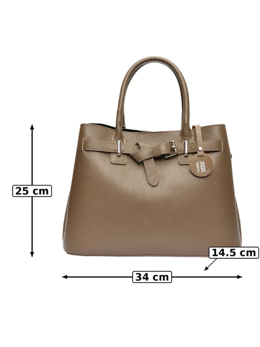 Anna Luchini Beige Rundleer Tas - Image 6