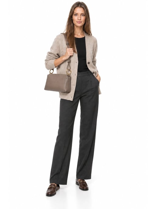 Anna Luchini Beige Rundleer Tas - Image 6