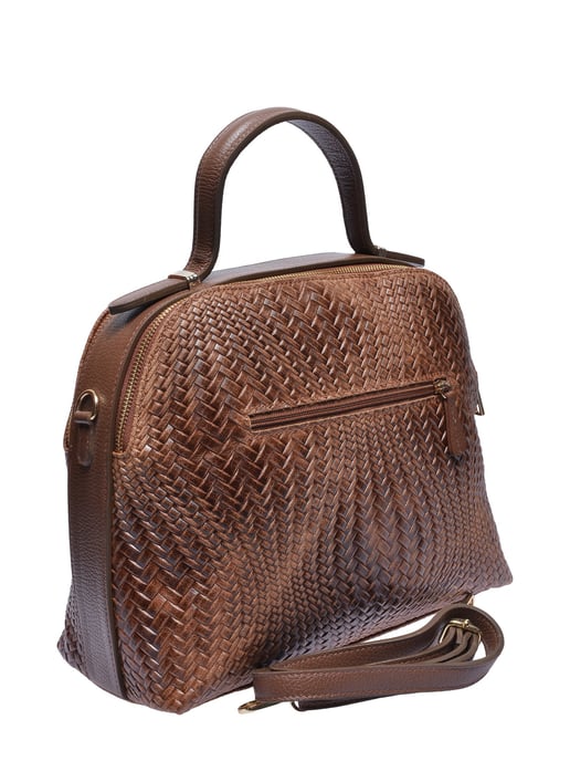 Isabella Rhea Bordeauxrood Rundleer Tas - Image 2