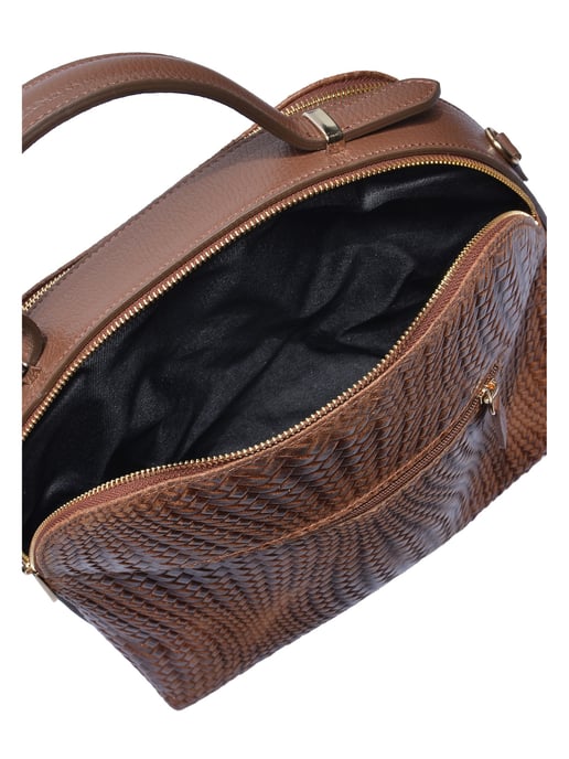 Isabella Rhea Bordeauxrood Rundleer Tas - Image 4