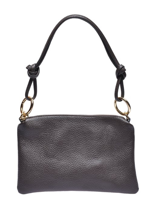 Anna Luchini Bordeauxrood Rundleer Tas - Image 1