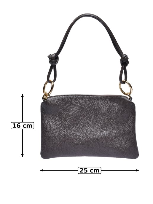Anna Luchini Bordeauxrood Rundleer Tas - Image 3