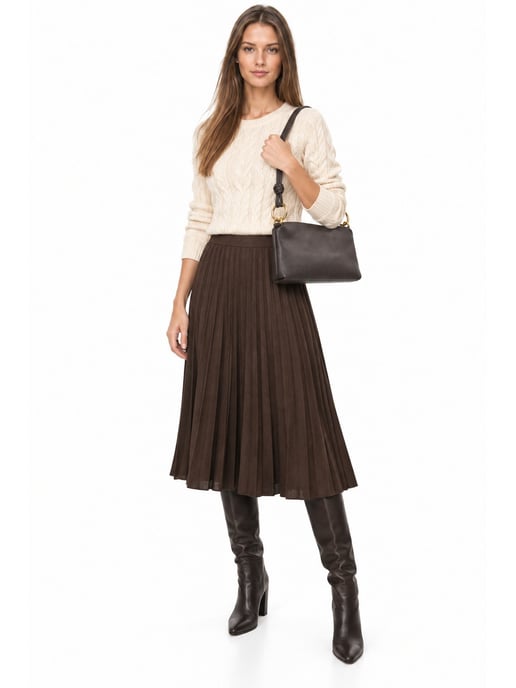 Anna Luchini Bordeauxrood Rundleer Tas - Image 4