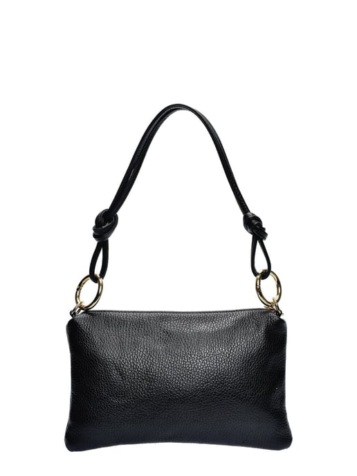 Anna Luchini Zwart Rundleer Tas - Image 1