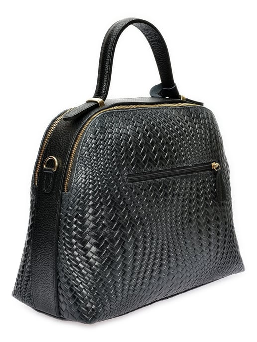 Isabella Rhea Zwart Rundleer Tas - Image 2