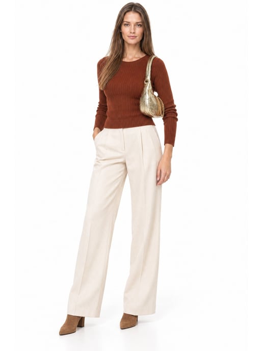 Anna Luchini Goud Rundleer Tas - Image 6