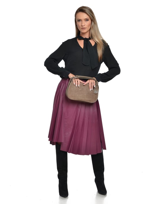 Anna Luchini Beige Rundleer Tas - Image 5