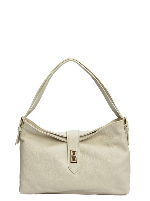 Anna Luchini Beige Rundleer Tas - Image 1