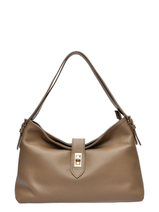 Anna Luchini Beige Rundleer Tas - Image 1