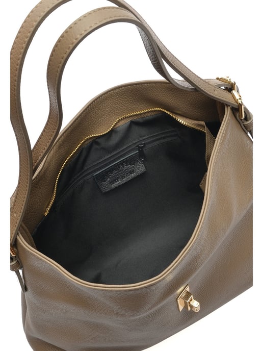 Anna Luchini Beige Rundleer Tas - Image 4