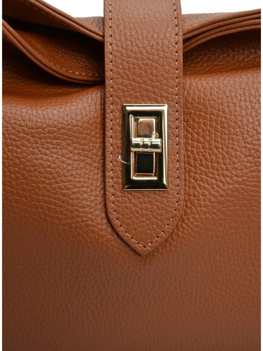 Anna Luchini Brown Rundleer Tas - Image 3