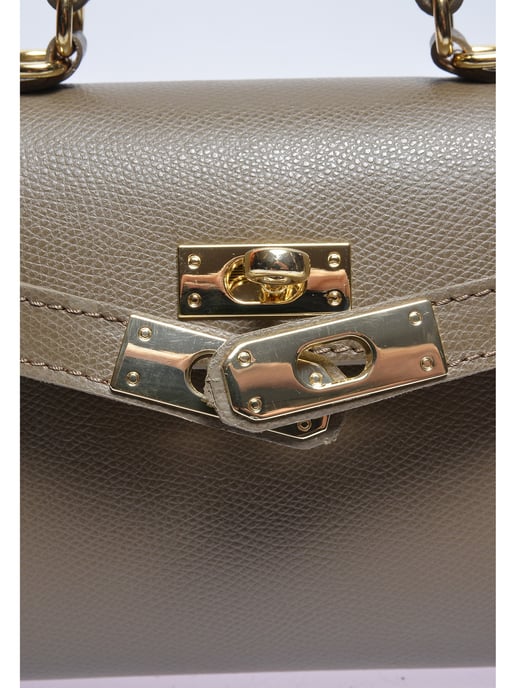 Isabella Rhea Beige Rundleer Tas - Image 3