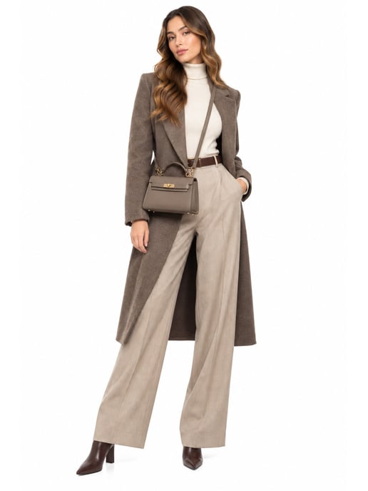 Isabella Rhea Beige Rundleer Tas - Image 5