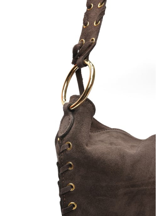 Anna Luchini Bordeauxrood Rundleer Tas - Image 3