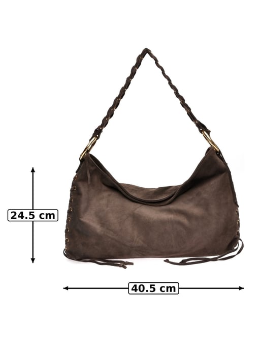 Anna Luchini Bordeauxrood Rundleer Tas - Image 6