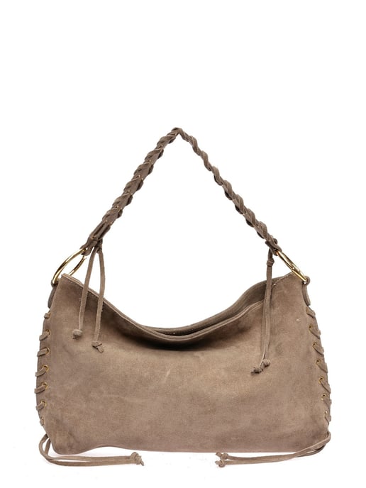 Anna Luchini Beige Rundleer Tas - Image 1