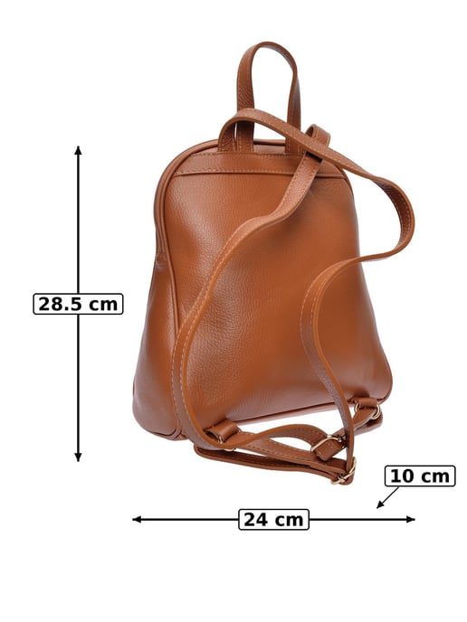 Anna Luchini Brown Rundleer Tas - Image 5