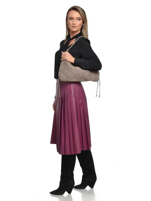Anna Luchini Beige Rundleer Tas - Image 5