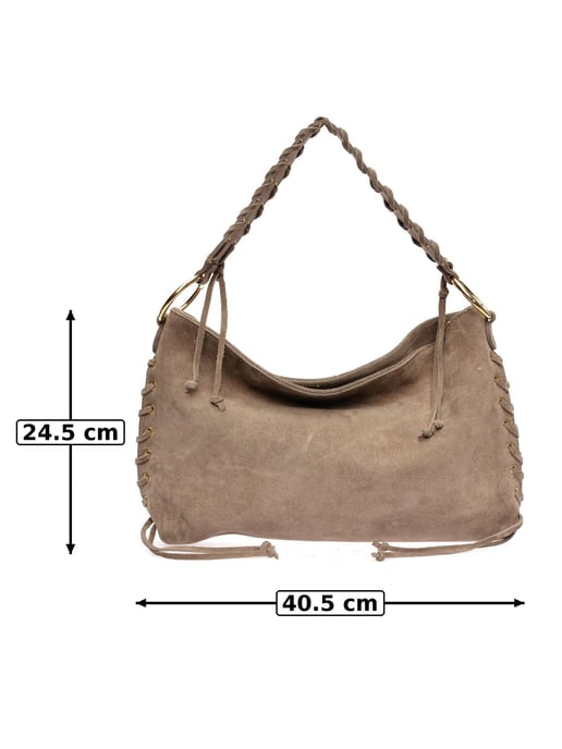 Anna Luchini Beige Rundleer Tas - Image 6