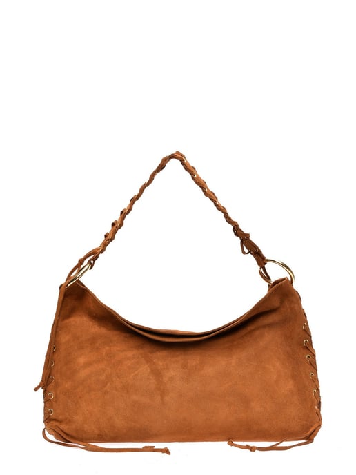 Anna Luchini Brown Rundleer Tas - Image 1