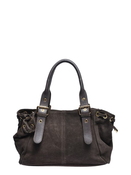 Anna Luchini Bordeauxrood Rundleer Tas - Image 1