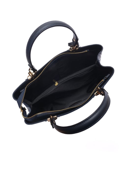 Anna Luchini Blauw Rundleer Tas - Image 4