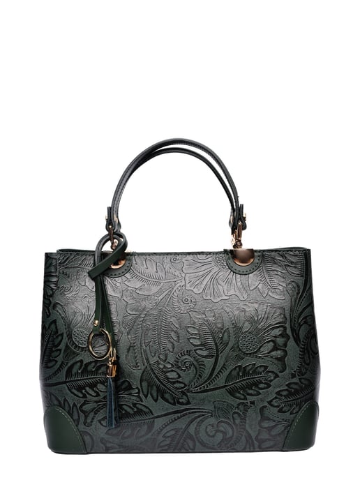 Anna Luchini Groen Rundleer Tas - Image 1