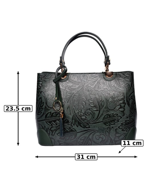Anna Luchini Groen Rundleer Tas - Image 6