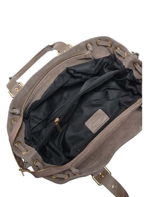 Anna Luchini Beige Rundleer Tas - Image 4
