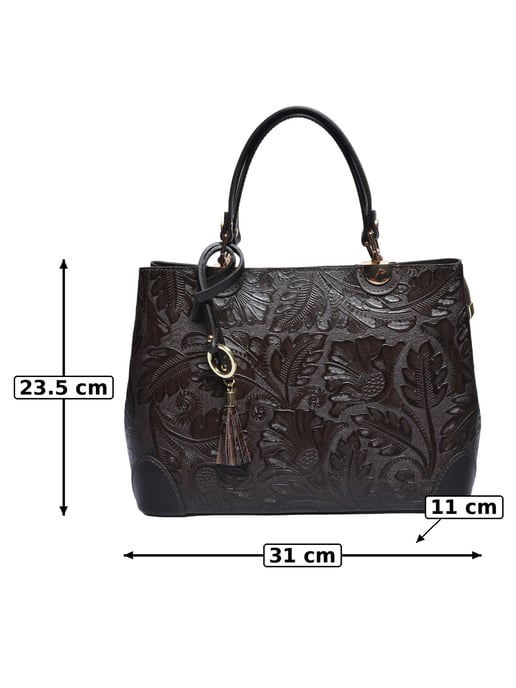 Anna Luchini Bordeauxrood Rundleer Tas - Image 5