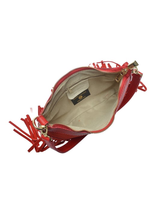 Anna Luchini Rood Rundleer Tas - Image 4