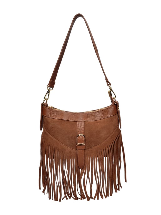 Anna Luchini Brown Rundleer Tas - Image 1