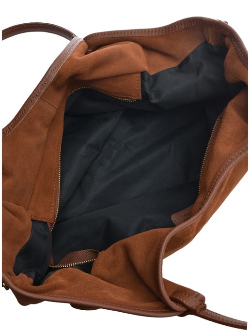 Anna Luchini Brown Rundleer Tas - Image 4