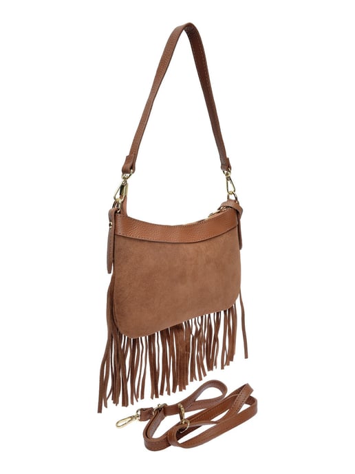Anna Luchini Brown Rundleer Tas - Image 2