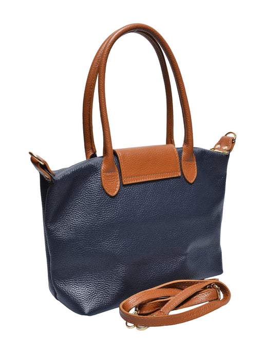 Anna Luchini Blauw Rundleer Tas - Image 2