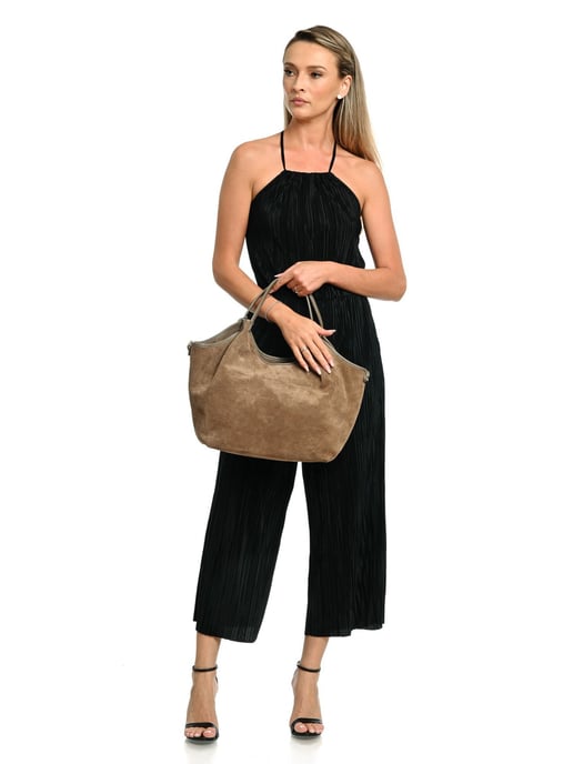 Anna Luchini Beige Rundleer Tas - Image 5