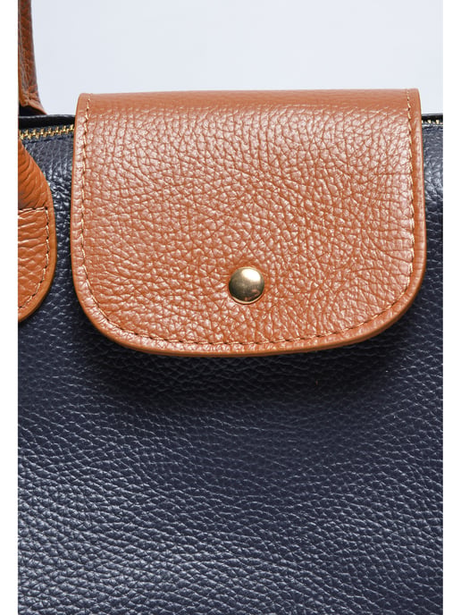 Anna Luchini Blauw Rundleer Tas - Image 3