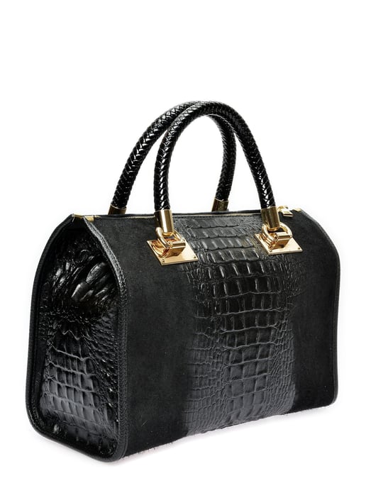 Isabella Rhea Zwart Rundleer Tas - Image 2