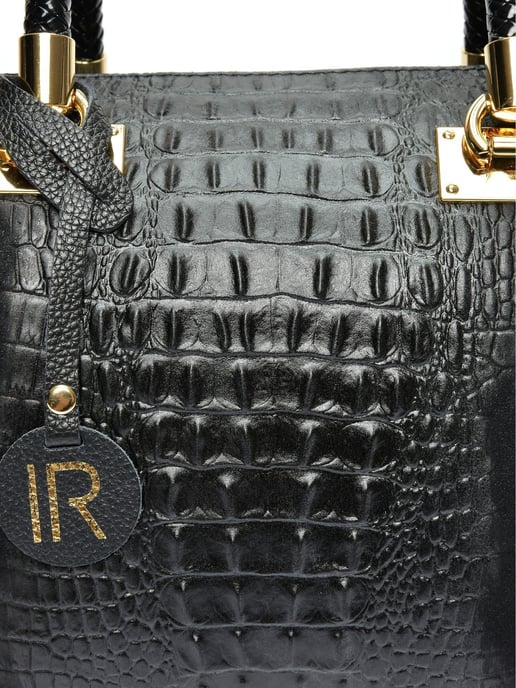 Isabella Rhea Zwart Rundleer Tas - Image 3