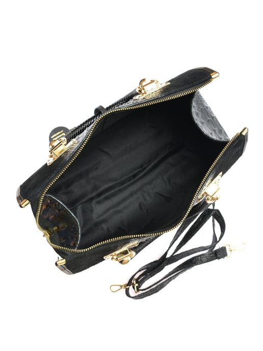 Isabella Rhea Zwart Rundleer Tas - Image 4