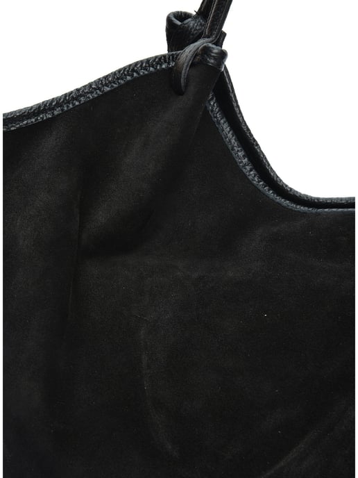 Anna Luchini Zwart Rundleer Tas - Image 3