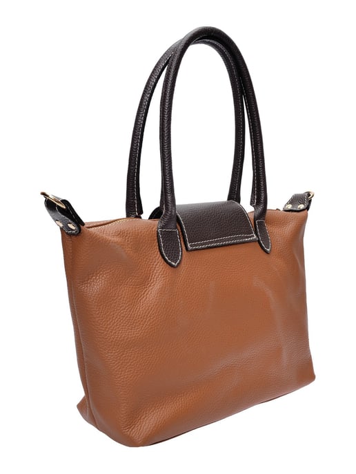 Anna Luchini Brown Rundleer Tas - Image 2