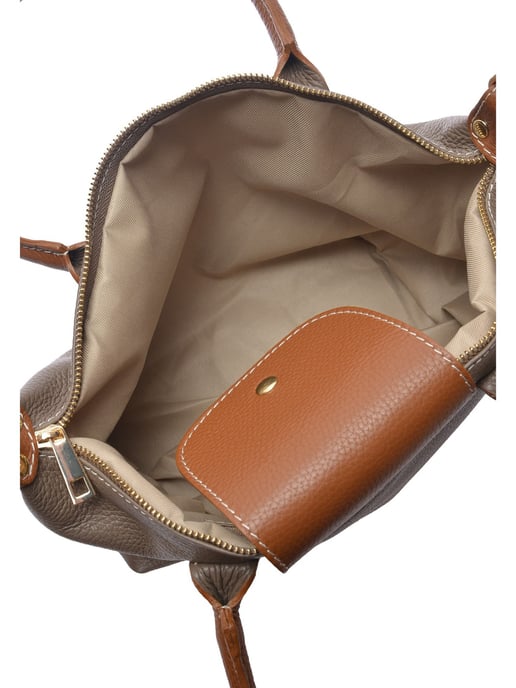 Anna Luchini Beige Rundleer Tas - Image 4