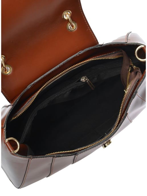 Isabella Rhea Bordeauxrood Rundleer Tas - Image 4