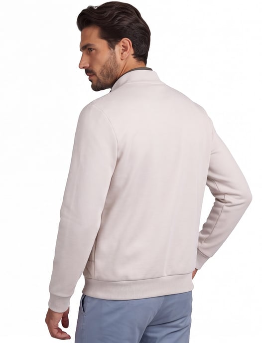 Beige vest Gentiluomo rits opstaande kraag - Image 2