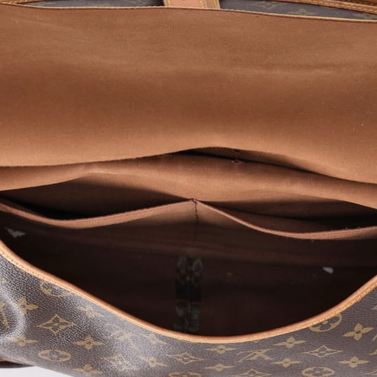 Louis Vuitton Saumur 35 Messenger Bag in bruin gecoat canvas - Image 6