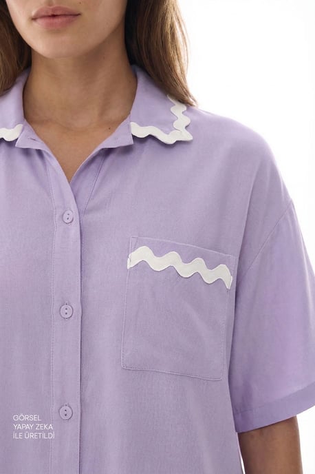 Penti Ella pyjamaset met kanten shorts en korte mouwen - Image 3