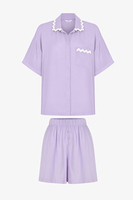 Penti Ella pyjamaset met kanten shorts en korte mouwen - Image 5
